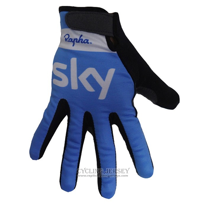 2020 Sky Full Finger Gloves Cycling Blue White